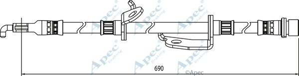 APEC BRAKING Тормозной шланг HOS4127